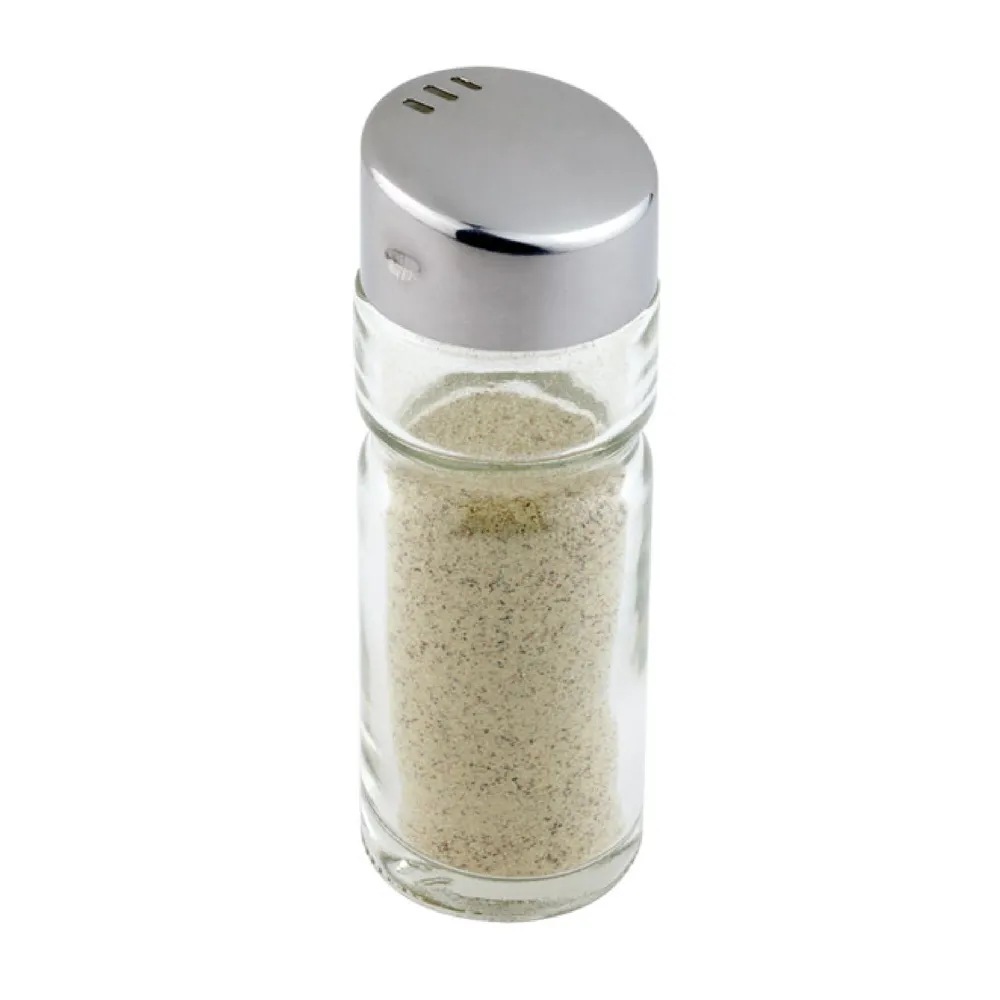 (6 stk.) Salt- og pepperbøsse - glass - høyde: 90 mm