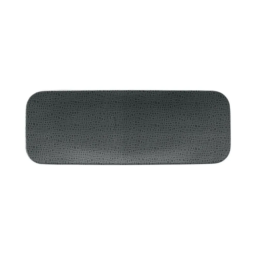 (2 stk.) SELTMANN WEIDEN | Flat rektangulær tallerken – 380x140 mm – Antrasitt