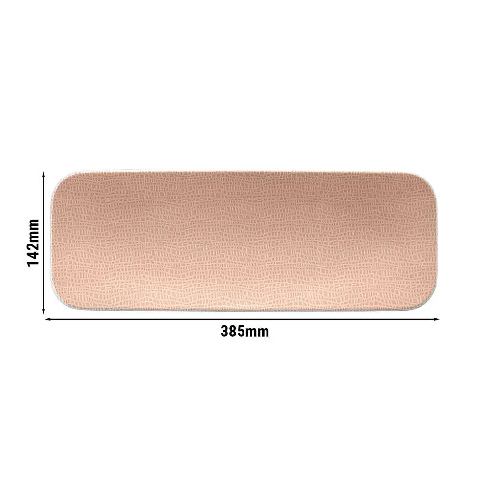 (2 stk.) SELTMANN WEIDEN | Flat rektangulær tallerken – 380x140 mm – Gammelrosa