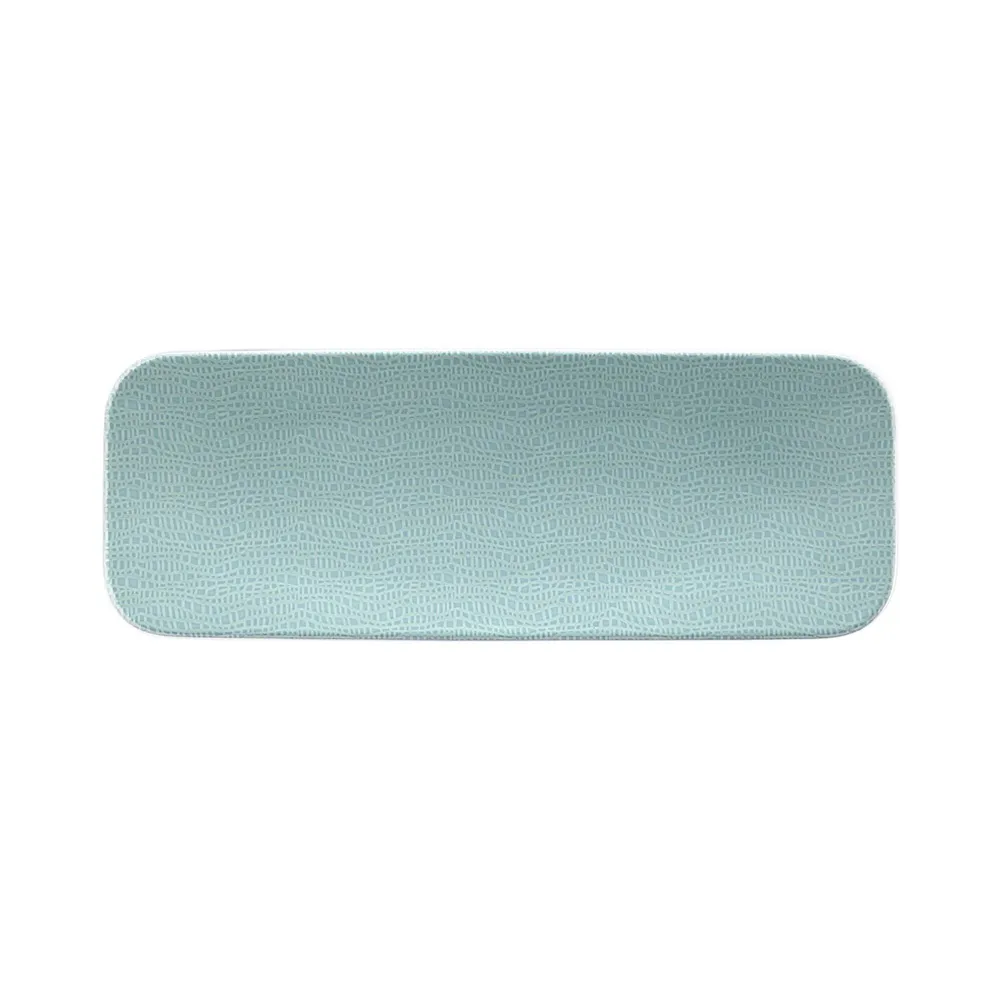 (2 stk.) SELTMANN WEIDEN | Flat rektangulær tallerken – 380x140 mm – Turkis
