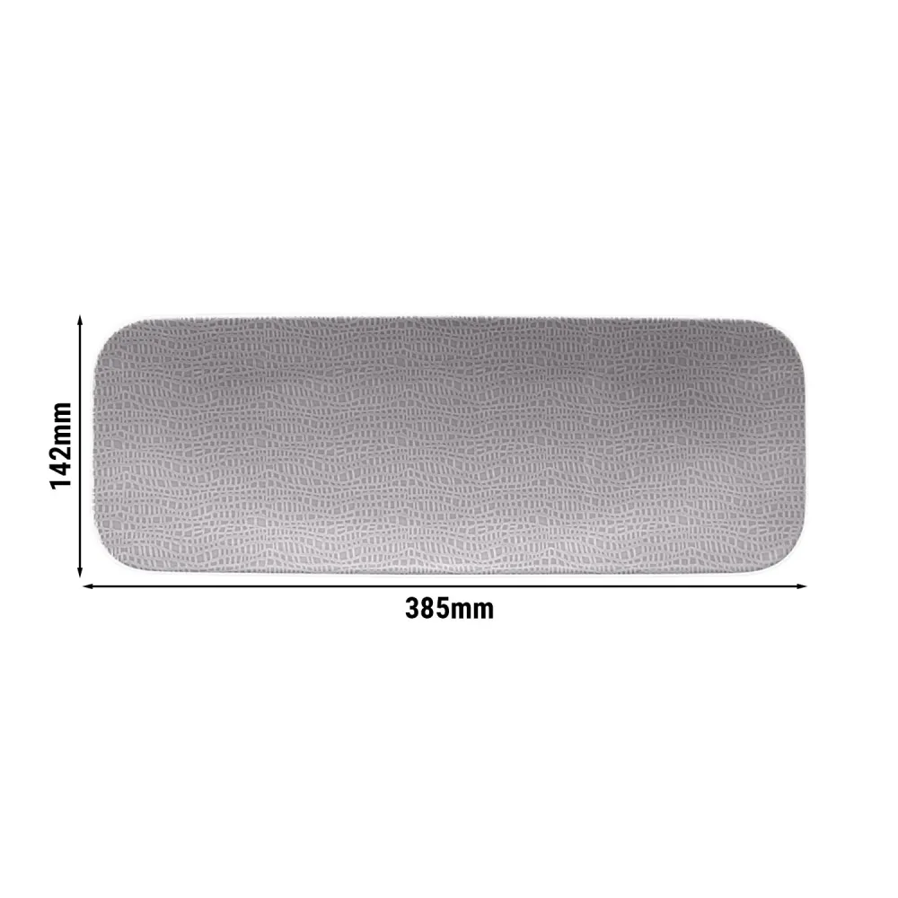 (2 stk.) SELTMANN WEIDEN | Flat rektangulær tallerken – 380x140 mm – Grå