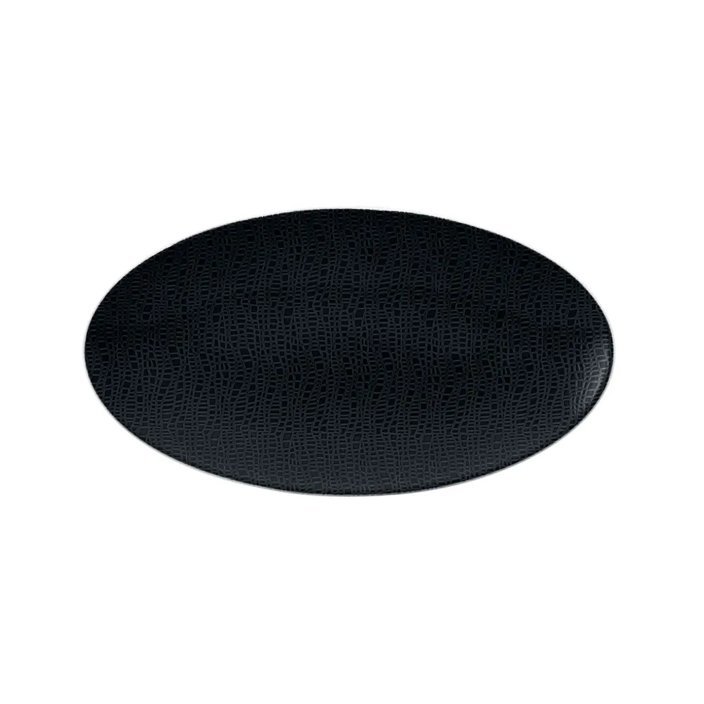(2 stk.) SELTMANN WEIDEN | Oval tallerken – 330x180 mm – Svart