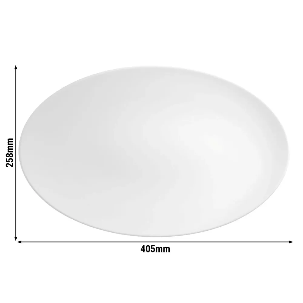 (2 stk.) SELTMANN WEIDEN | Oval tallerken – 400x255 mm – Hvit