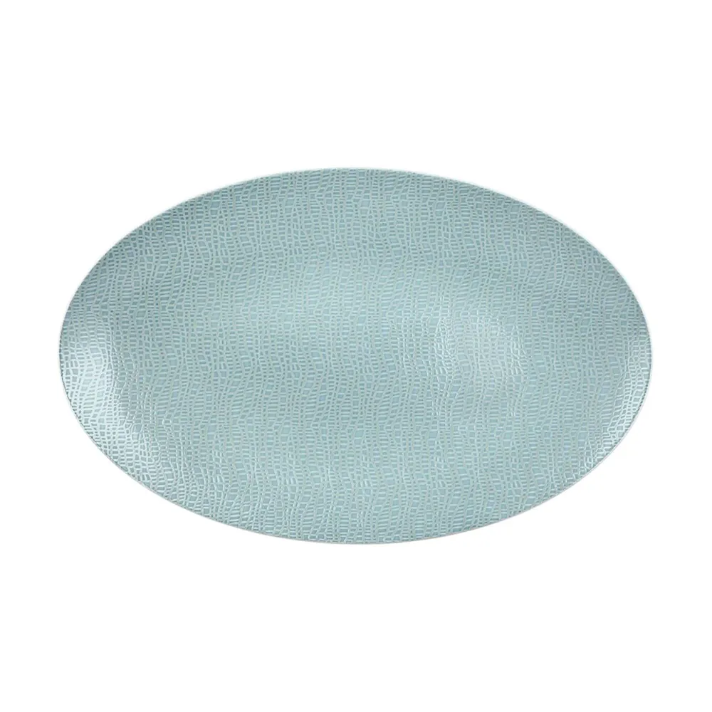 (2 stk.) SELTMANN WEIDEN | Oval tallerken – 400x255 mm – Turkis