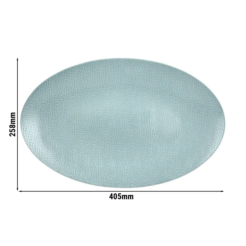 (2 stk.) SELTMANN WEIDEN | Oval tallerken – 400x255 mm – Turkis