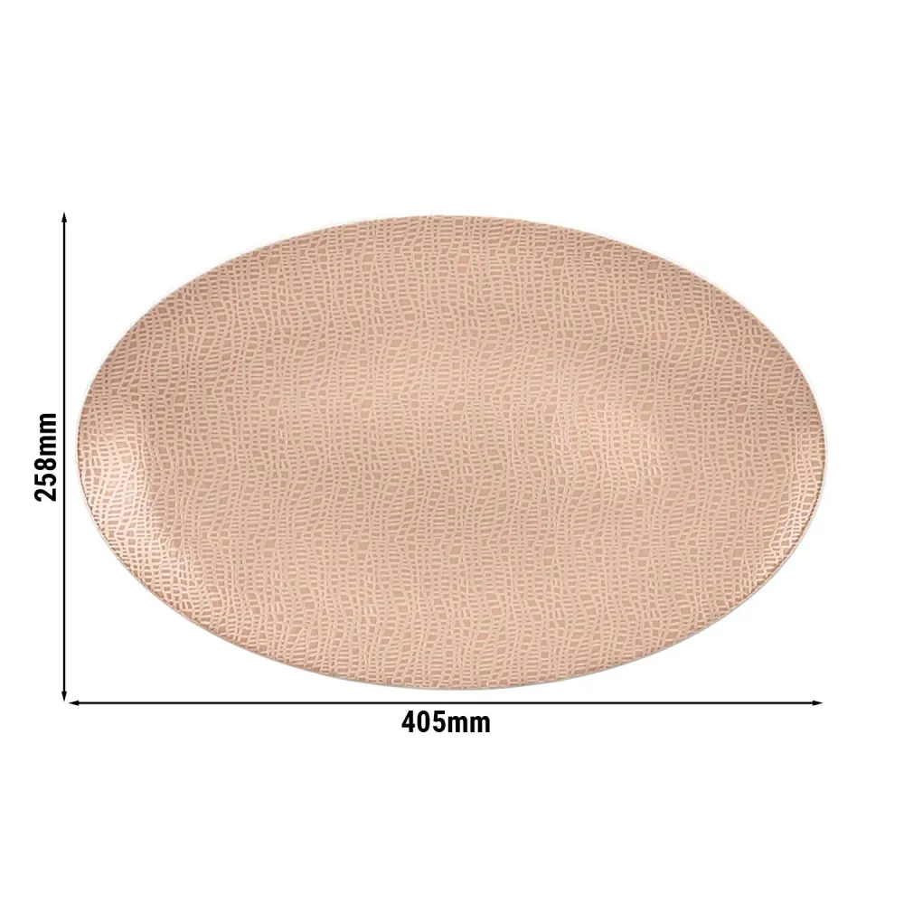 (2 stk.) SELTMANN WEIDEN | Oval tallerken – 400x255 mm – Gammelrosa