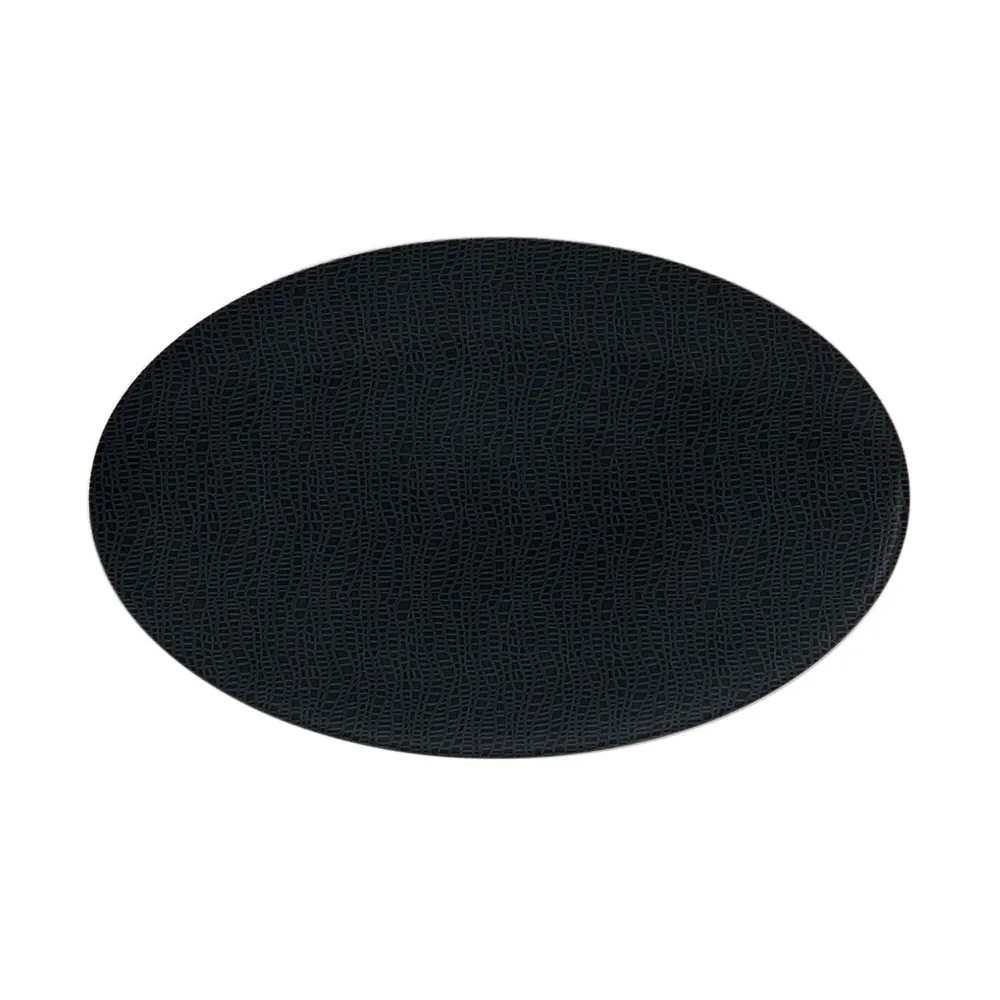 (2 stk.) SELTMANN WEIDEN | Oval tallerken – 400x255 mm – Svart