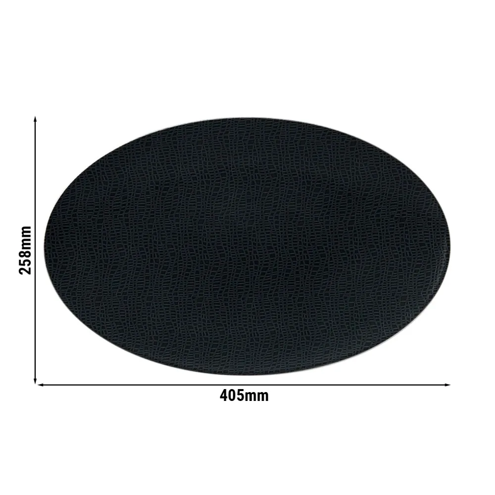 (2 stk.) SELTMANN WEIDEN | Oval tallerken – 400x255 mm – Svart