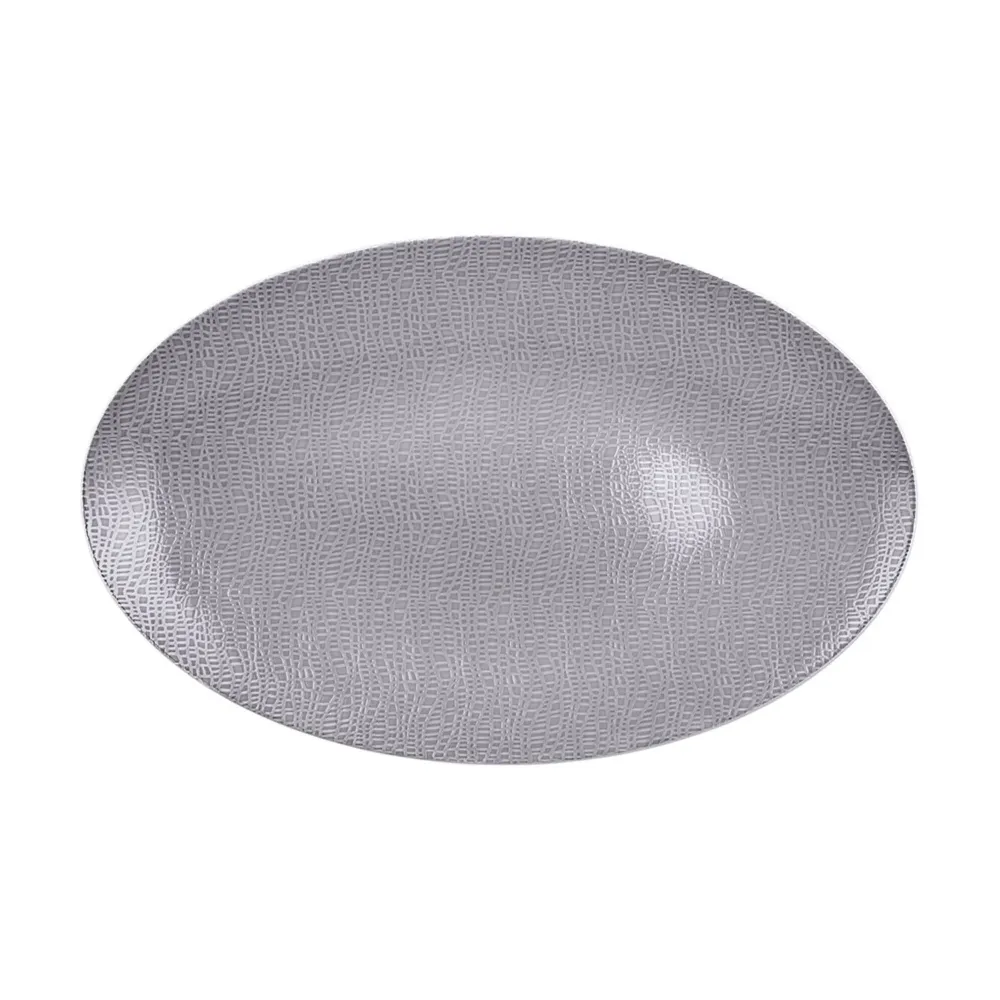 (2 stk.) SELTMANN WEIDEN | Oval tallerken – 400x255 mm – Grå