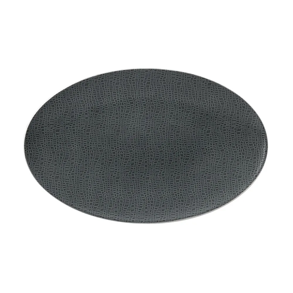 (2 stk.) SELTMANN WEIDEN | Oval tallerken – 400x255 mm – Antrasitt