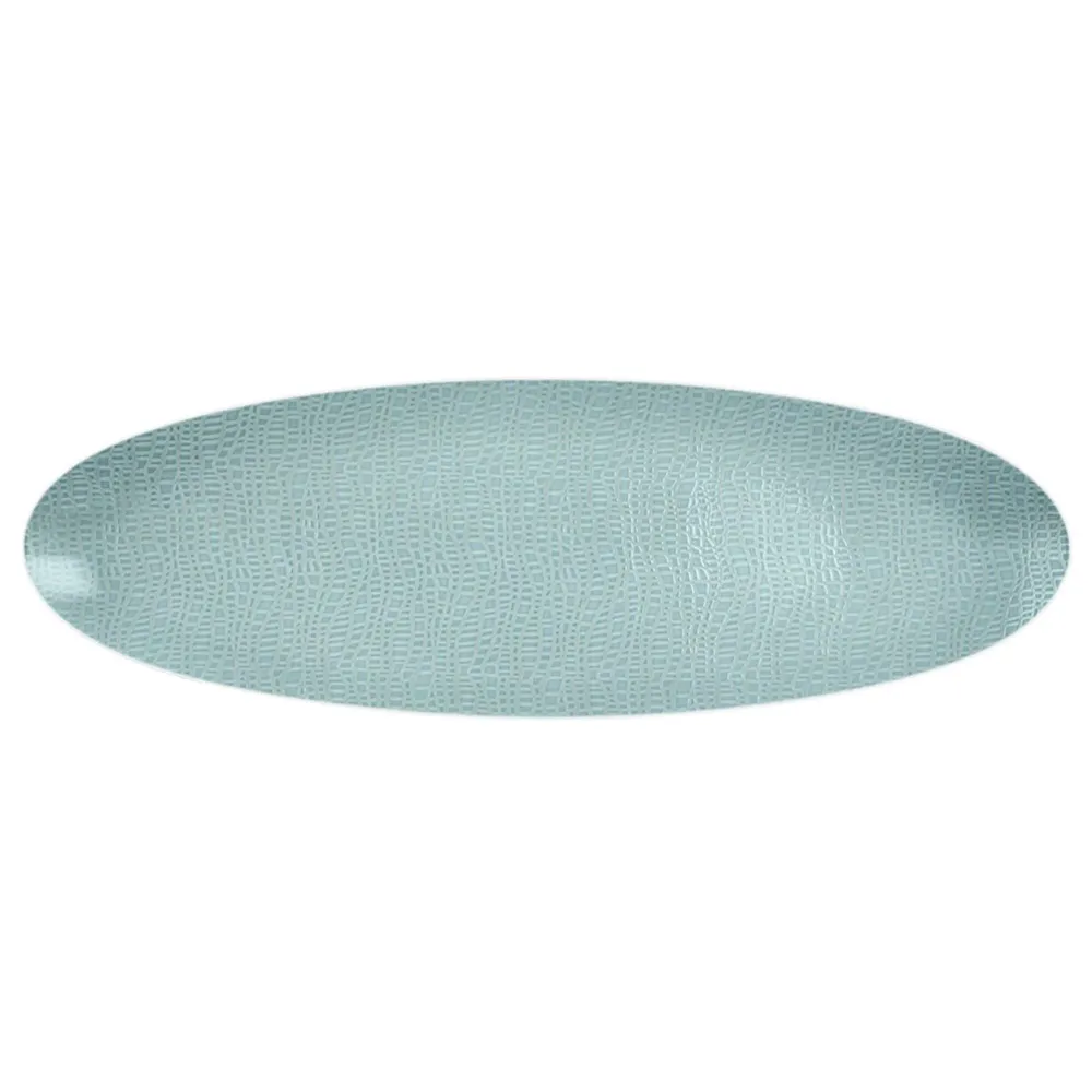 (2 stk.) SELTMANN WEIDEN | Oval tallerken – 440x140 mm – Turkis