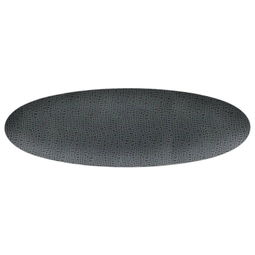 (2 stk.) SELTMANN WEIDEN | Oval tallerken – 440x140 mm – Antrasitt