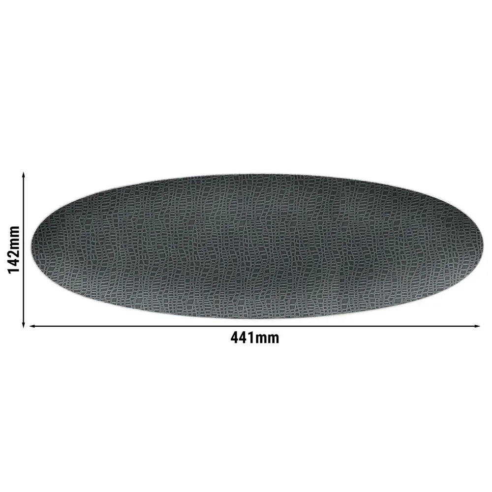 (2 stk.) SELTMANN WEIDEN | Oval tallerken – 440x140 mm – Antrasitt