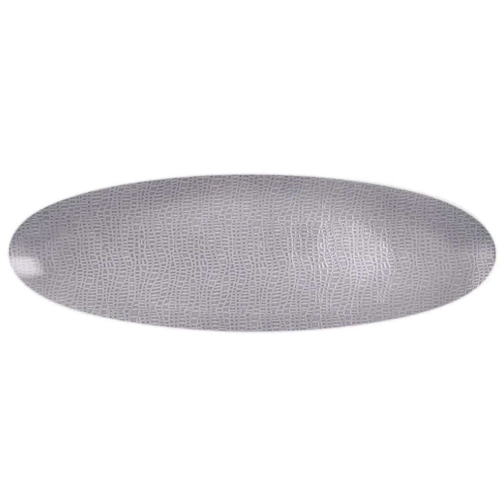 (2 stk.) SELTMANN WEIDEN | Oval tallerken – 440x140 mm – Grå