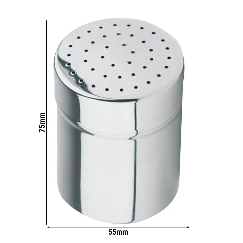 (6 stk.) Shaker - fin - rustfritt stål - 150 ml - høyde: 75 mm