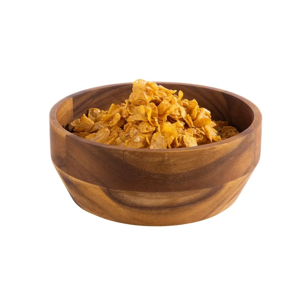 (6 stk.) Skål - ACACIA - Akasietre - 1,8 liter - Ø 210mm - Brun