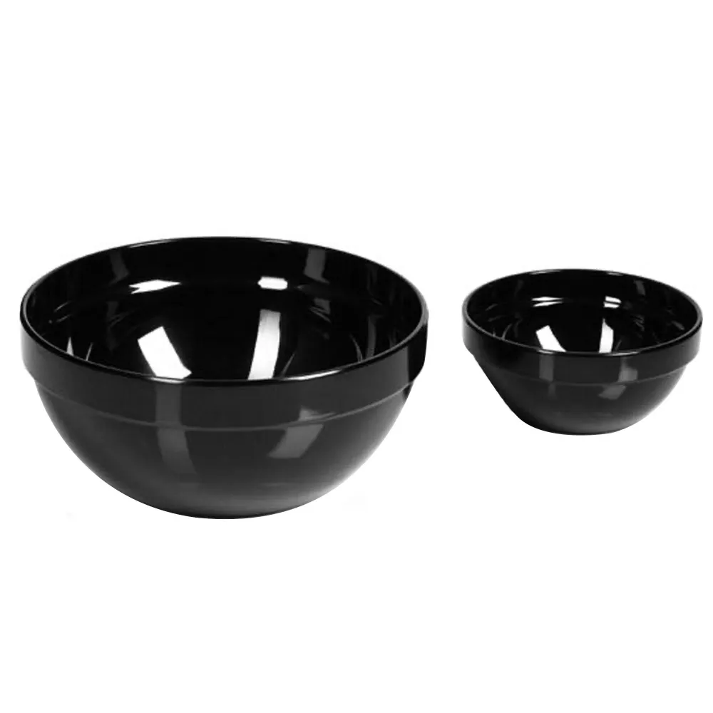 (6 stk.) Skål - CASUAL MAXI - Melamin - 1,8 liter - Ø 200 mm - Svart