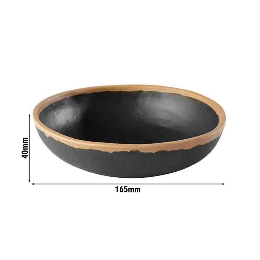 (6 stk.) Skål - CROCKER - Melamin - 0,5 liter - Ø 165mm - Brun/Terrakotta