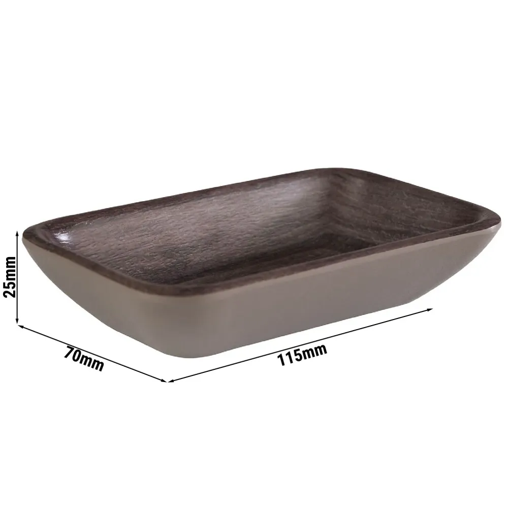 (20 stk.) Skål - EIK - Melamin - 0,1 liter - 115x70mm - Brun