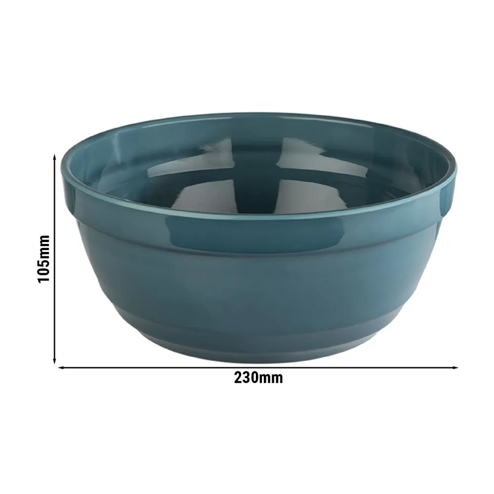 (6 stk.) Skål - EMMA - Melamin - 2,3 liter - Ø 230 mm - Blå