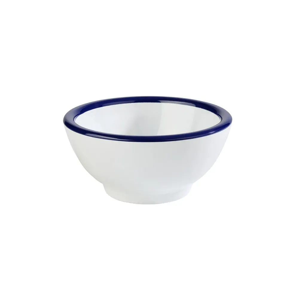 (6 stk.) Skål - ENAMEL LOOK - Melamin - 0,3 liter - Ø 130mm - Hvit