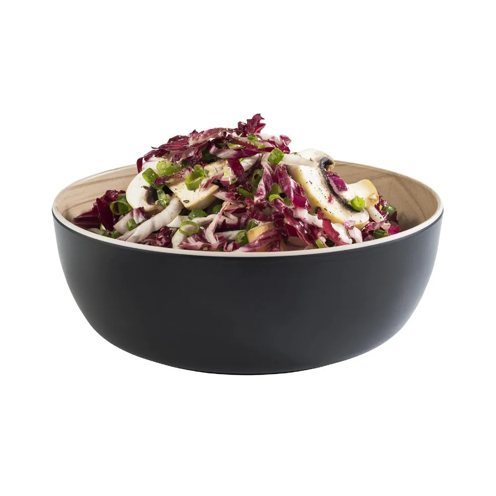 (6 stk.) Skål - FRIDA - Melamin - 1,8 liter - Ø 215 mm - Svart