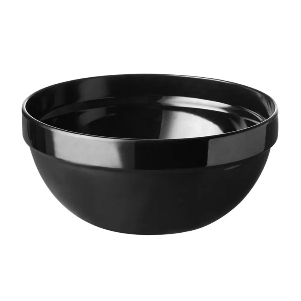 (6 stk.) Skål - FRIENDLY - PET - 2,5 liter - rund - Ø 230 mm - svart