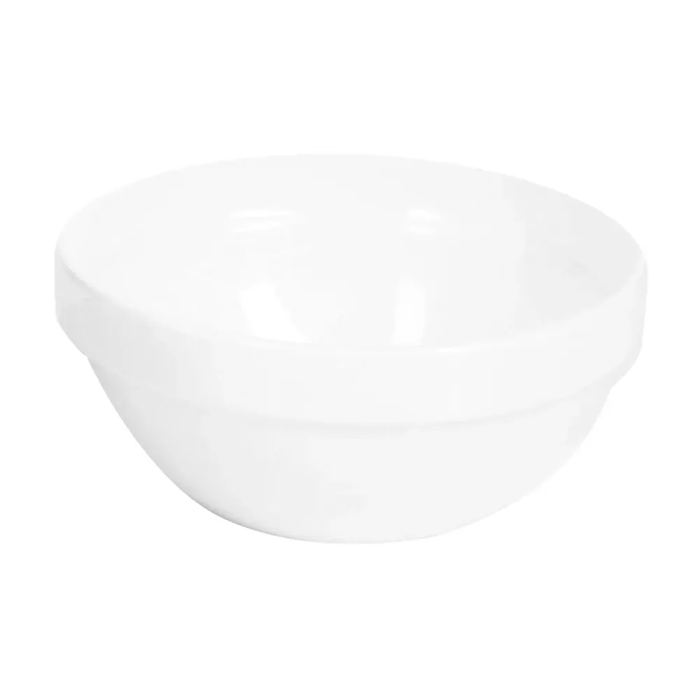 (6 stk.) Skål - FRIENDLY - PET - 2,5 liter - rund - Ø 230 mm - hvit