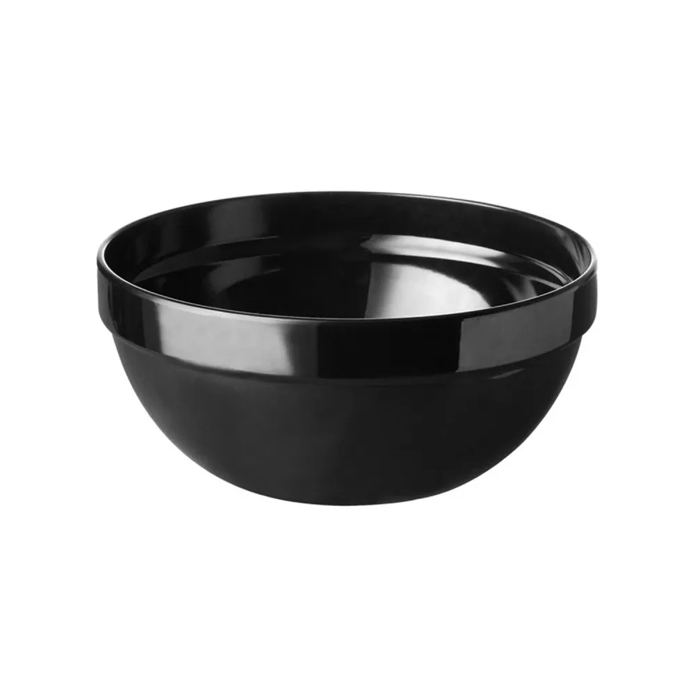 (6 stk.) Skål - FRIENDLY - PET - 0,5 liter - rund - Ø 140 mm - svart