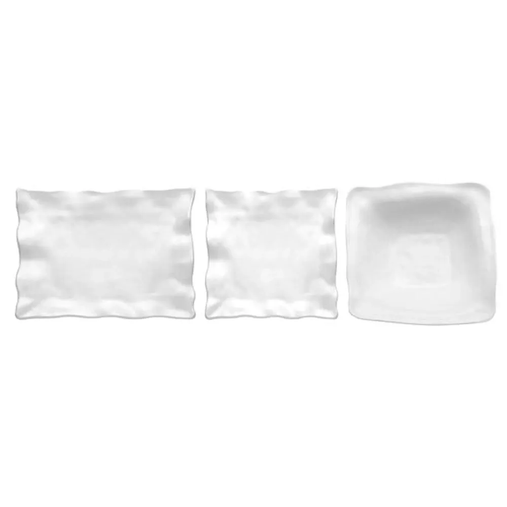 (6 stk.) Skål - GLOBAL BUFFET - Melamin - 4,5 liter - 320x320mm - Hvit