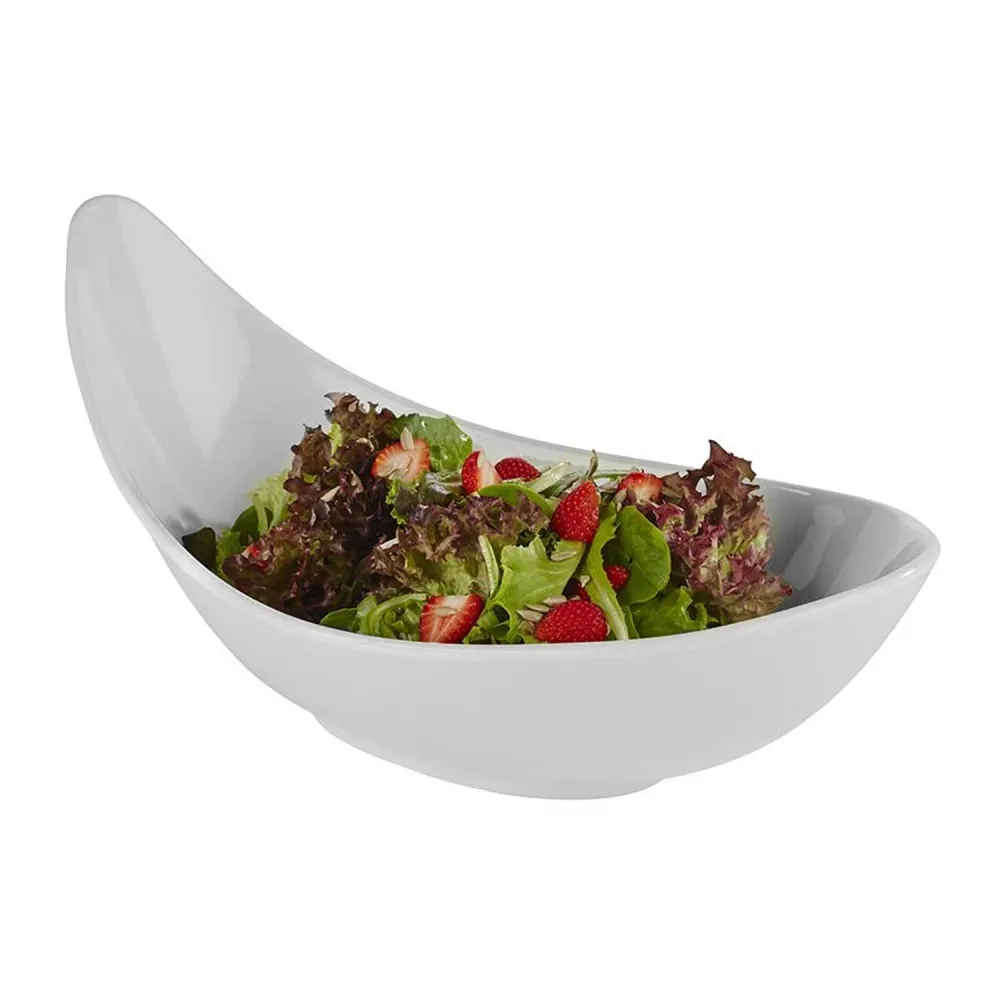(6 stk.) Skål - GLOBAL BUFFET - Melamin - 3,3 liter - 440x250mm - Hvit
