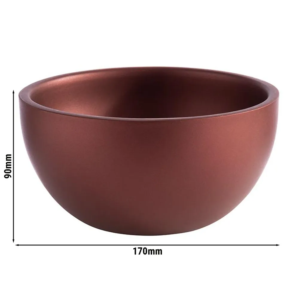 (6 stk.) Skål - LEVANTE - Rustfritt stål - 0,9 liter - Ø 170mm - Rød