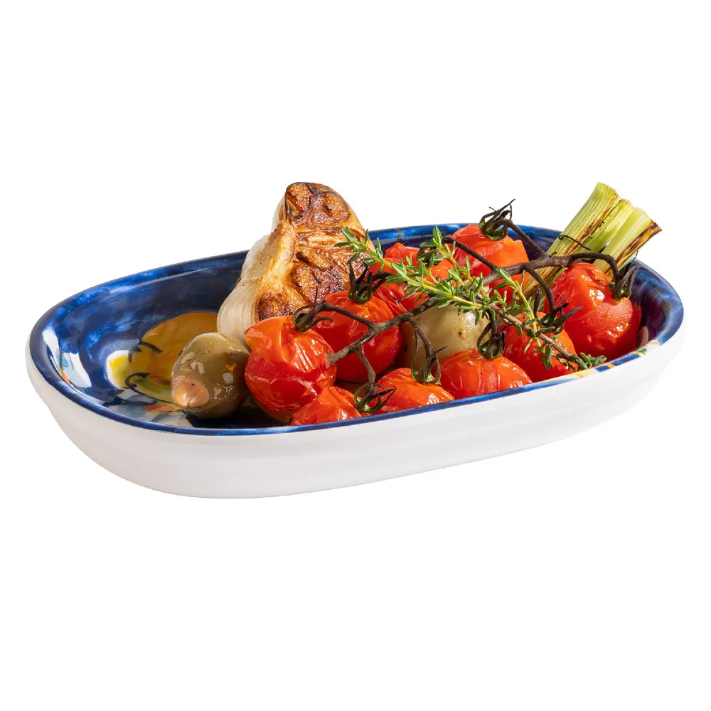 (6 stk.) Skål - MEDITERRANEAN - Melamin - 0,2 liter - 185x115mm - Flerfarget