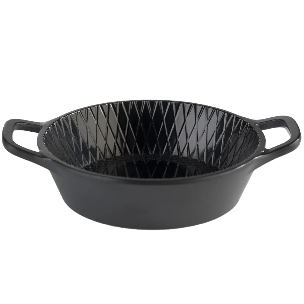 (60 stk.) Skål - MINI - melamin - 70 ml - Ø 85mm - med håndtak - svart