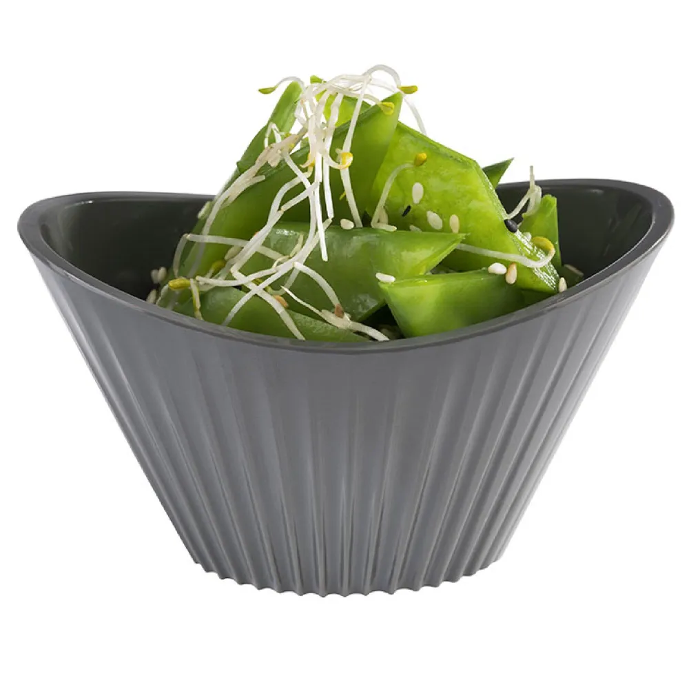 (48 stk.) Skål - MINI - Melamin - 70 ml - 95x55mm - Grå