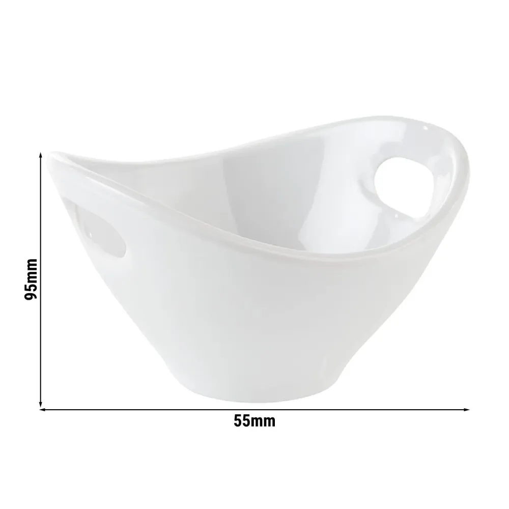 (20 stk.) Skål - MINI - Melamin - 90 ml - 95x90mm - Hvit