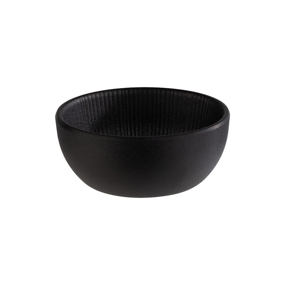 (6 stk.) Skål - NERO - Melamin - 0,1 liter - Ø 85mm - Svart