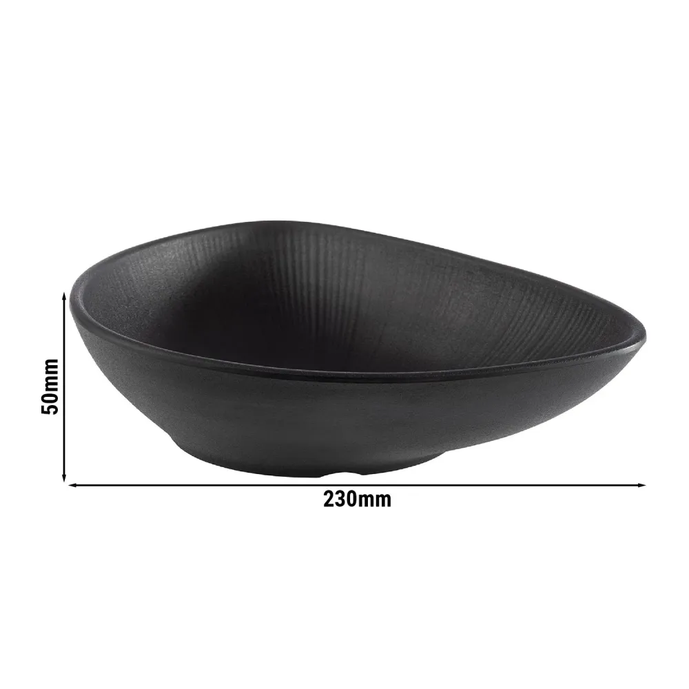 (6 stk.) Skål - NERO - Melamin - 0,6 liter - Svart