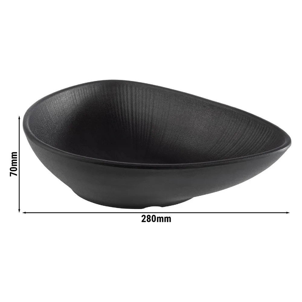 (6 stk.) Skål - NERO - Melamin - 0,8 liter - Svart