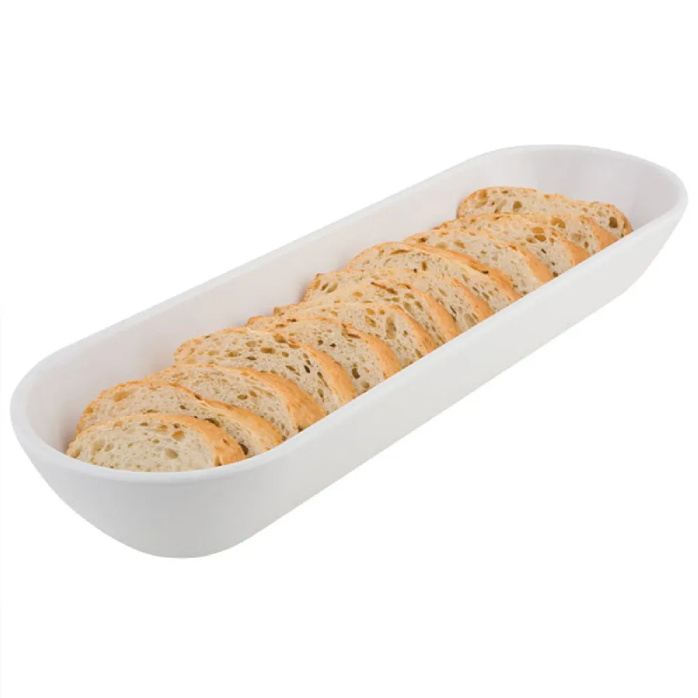 (6 stk.) Skål - PURE - Melamin - 2,4 liter - 510x155mm - Hvit