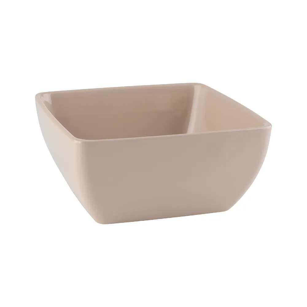 (6 stk.) Skål - PURE - melamin - 3,8 liter - firkantet - beige