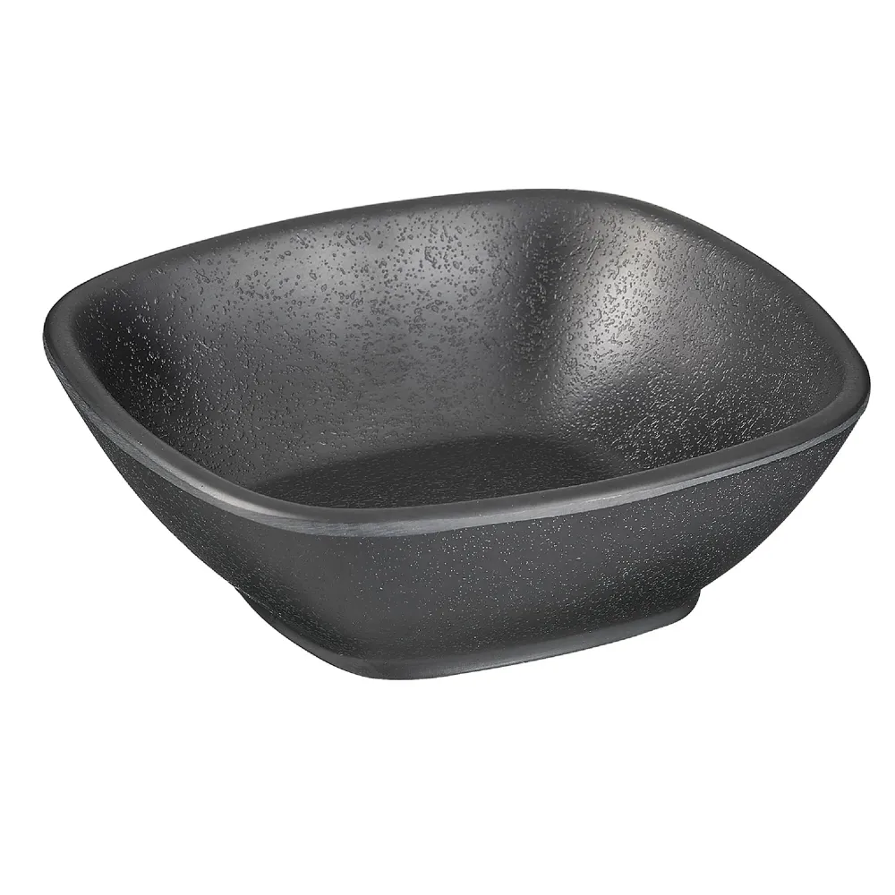 (6 stk.) Skål - ZEN - Melamin - 0,2 liter - 120x120mm - Svart