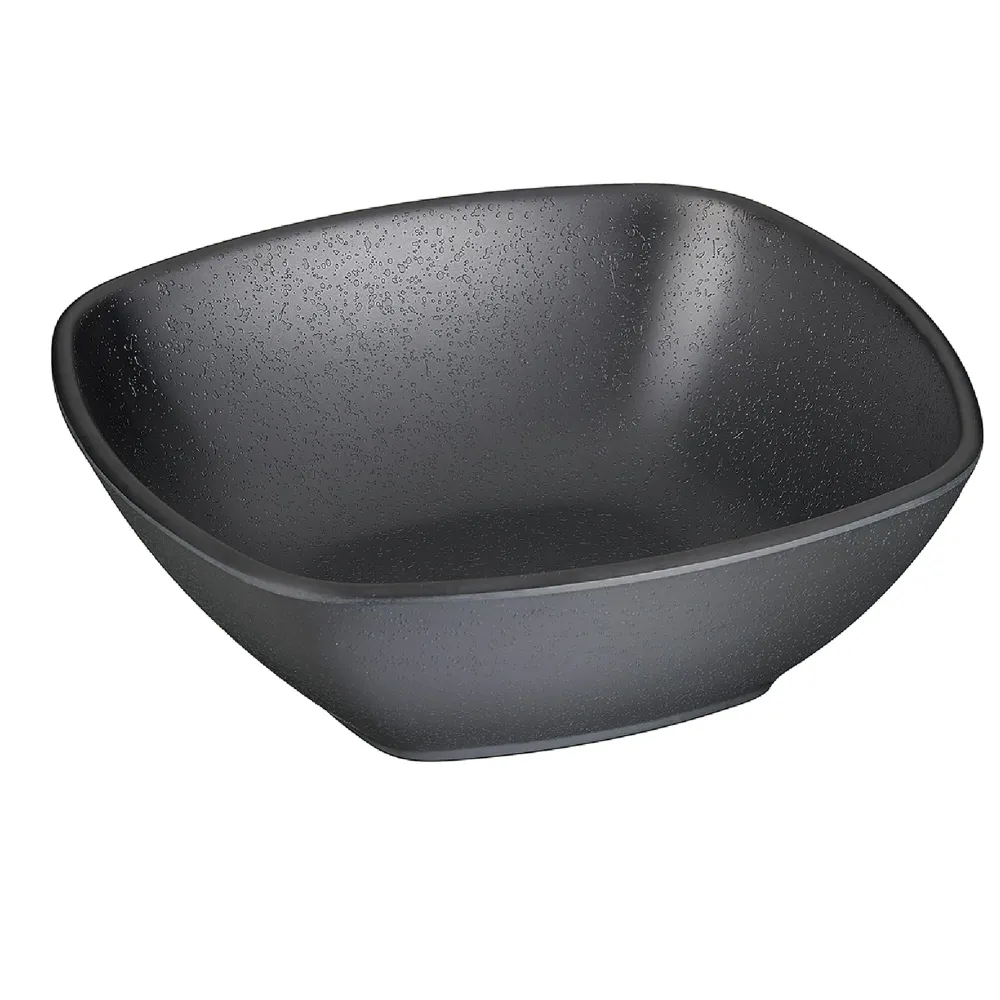 (6 stk.) Skål - ZEN - Melamin - 0,5 liter - 175x175mm - Svart