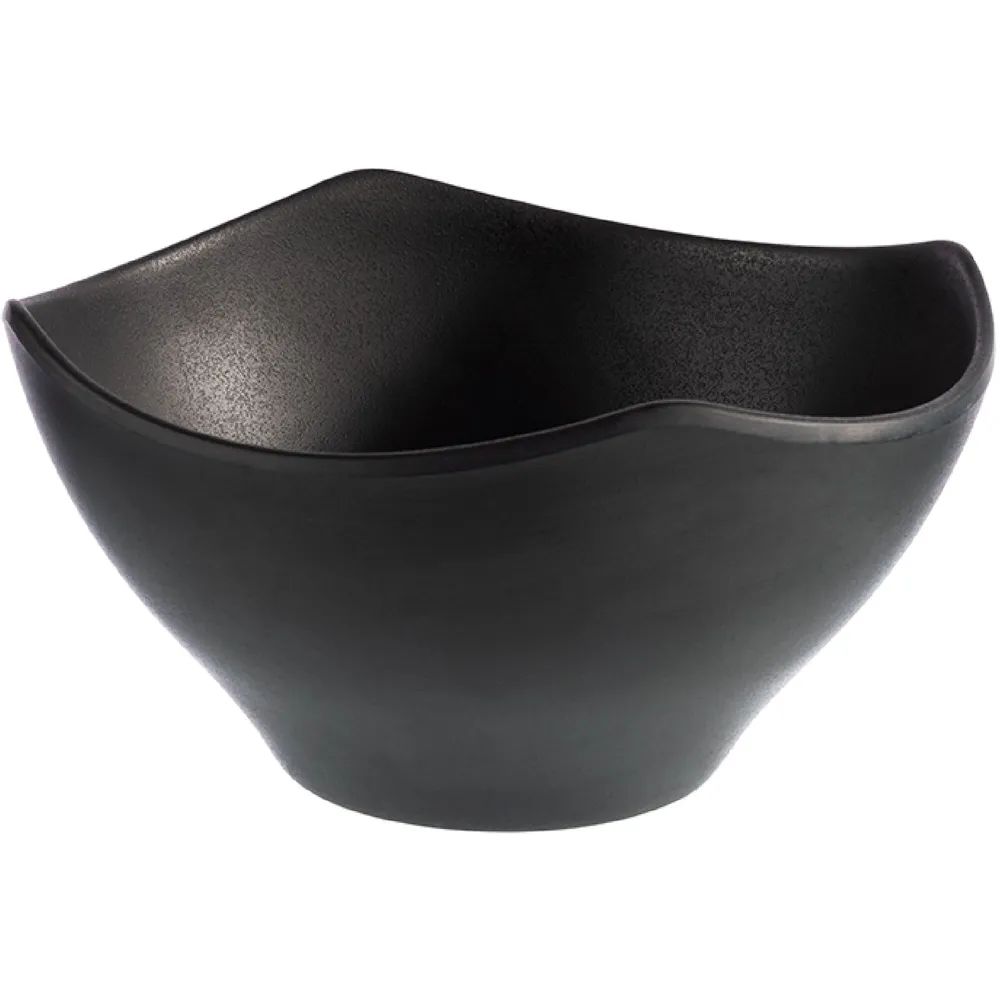 (6 stk.) Skål - ZEN - Melamin - 1,4 liter - 210x210mm - Svart
