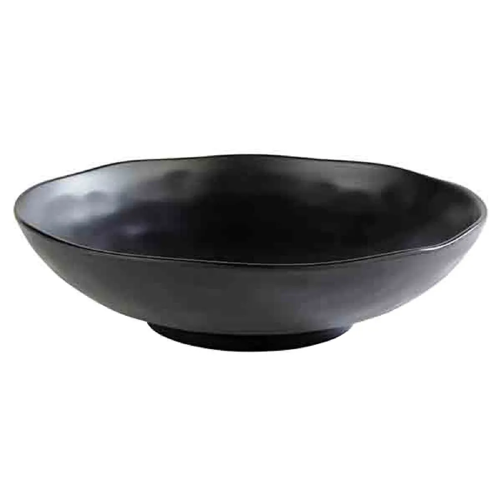 (6 stk.) Skål - ZEN - Melamin - 2,5 liter - Ø 310 mm - Svart