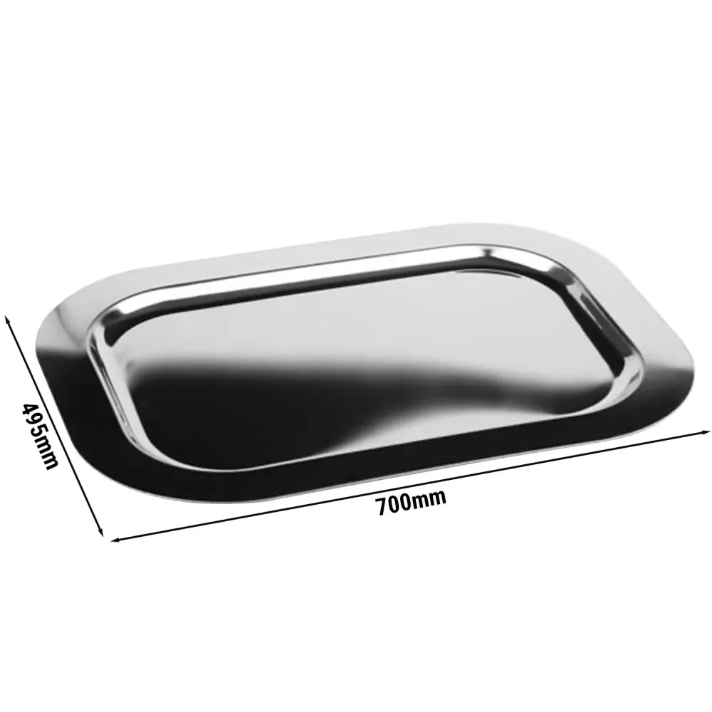 (6 stk.) Skuff - FINESSE - Rustfritt stål - 700x495mm - Høyde: 65mm