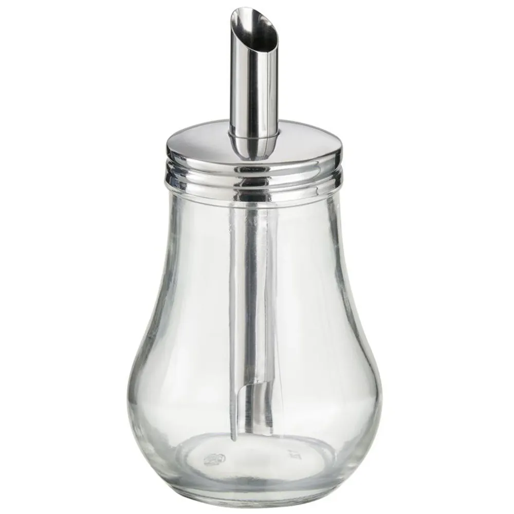 (6 stk.) Sukkerdispenser - glass - 250 ml - med doseringsrør