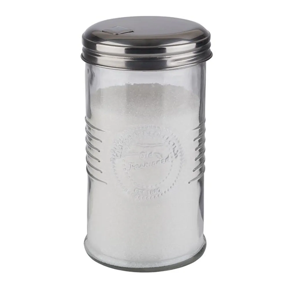 (6 stk) Sukkerdispenser - OLD FASHIONED - glass - 350 ml - med doseringsklaff