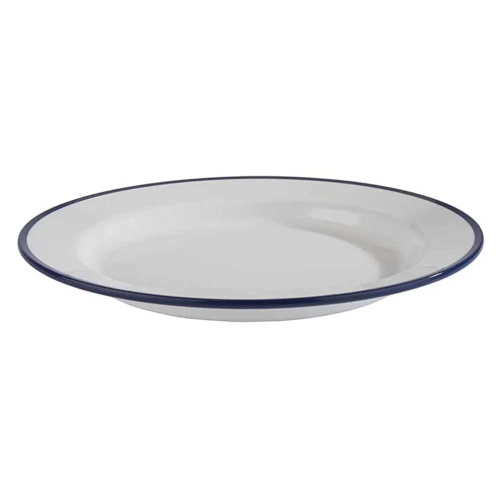 (6 stk.) Tallerken - ENAMEL LOOK - Melamin - Ø 245 mm, H: 25 mm