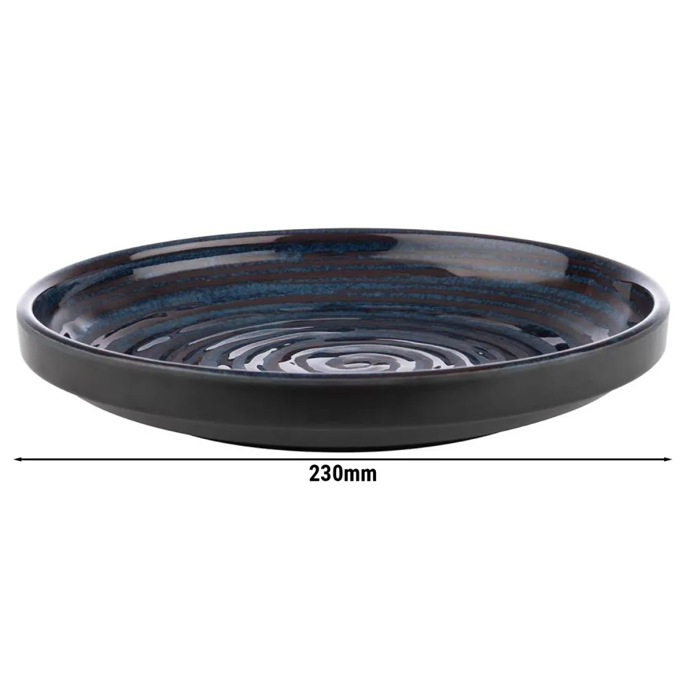 (6 stk.) Tallerken - flat - LOOPS - melamin - Ø 230 mm
